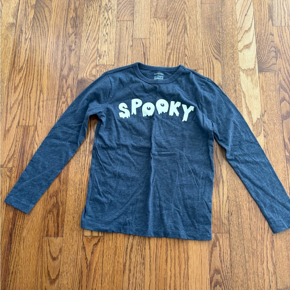 Crewcuts Spooky Long Sleeve Tee - Dark Gray